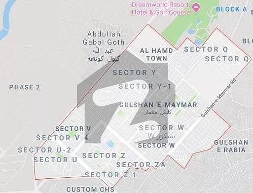 Single Belt 240 Sq Yds Plot For Sale in Sector U, Gulshan e Maymar