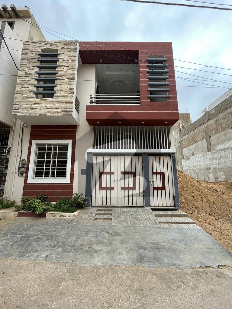 Gulshan E Maymar Sector R Brand New House Ground + 1 American Kitchen New Style Elevation For Sale