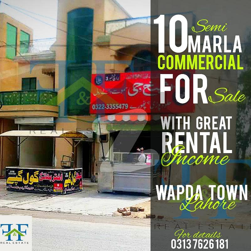 10 marla semi commercial available for sale 
wapda town near Rahmat market