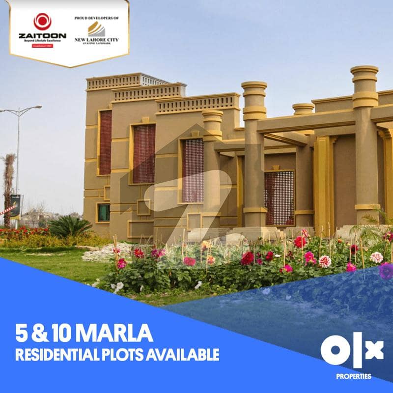 1 kanal Facing park plot available for sale in new Lahore City Phase 2 block D near to main boulevard investor rate plot available for sale in new Lahore City Phase 2 block D