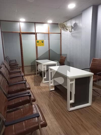 Furnished office is available for rent.