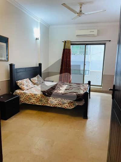 F-11 Markaz 2 Bed With 2 Bath Tv Lounge Kitchen Car Parking Fully Furnished Apartment For Rent