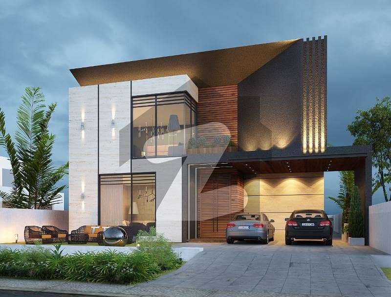 One Kanal Modern Design Gary Structure House For Sale In DHA Phase 7