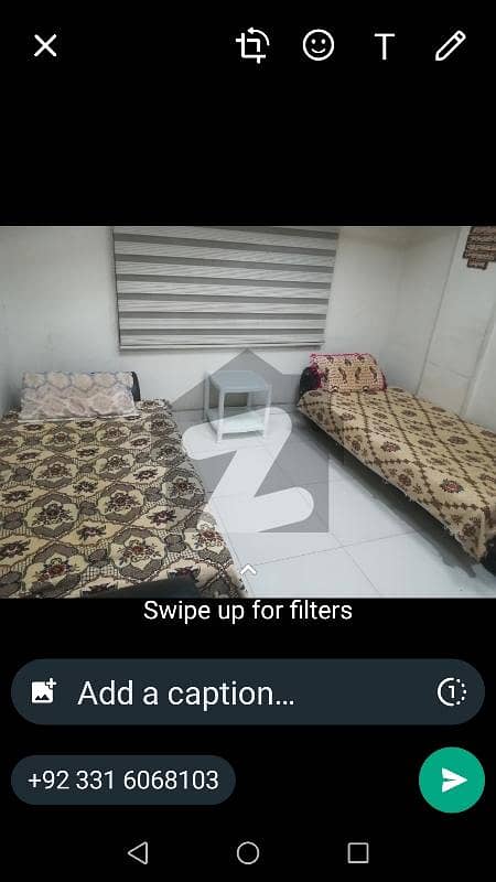3 seater bedroom kitchen bath for bachelors for rent.