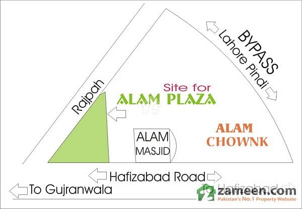 72 Marla Plot for Sale at Alam Chowck, Gujranwala