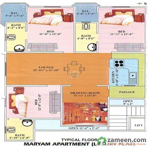 Typical flat plan Typical flat plan