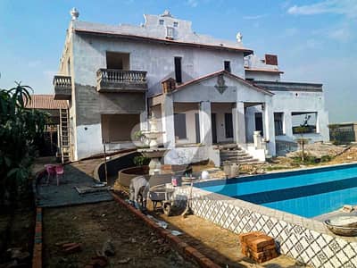 Chaudhary Farms House 4 Kanal Gray Structure Farm House For Sale 2 Km From Defence Phase 7