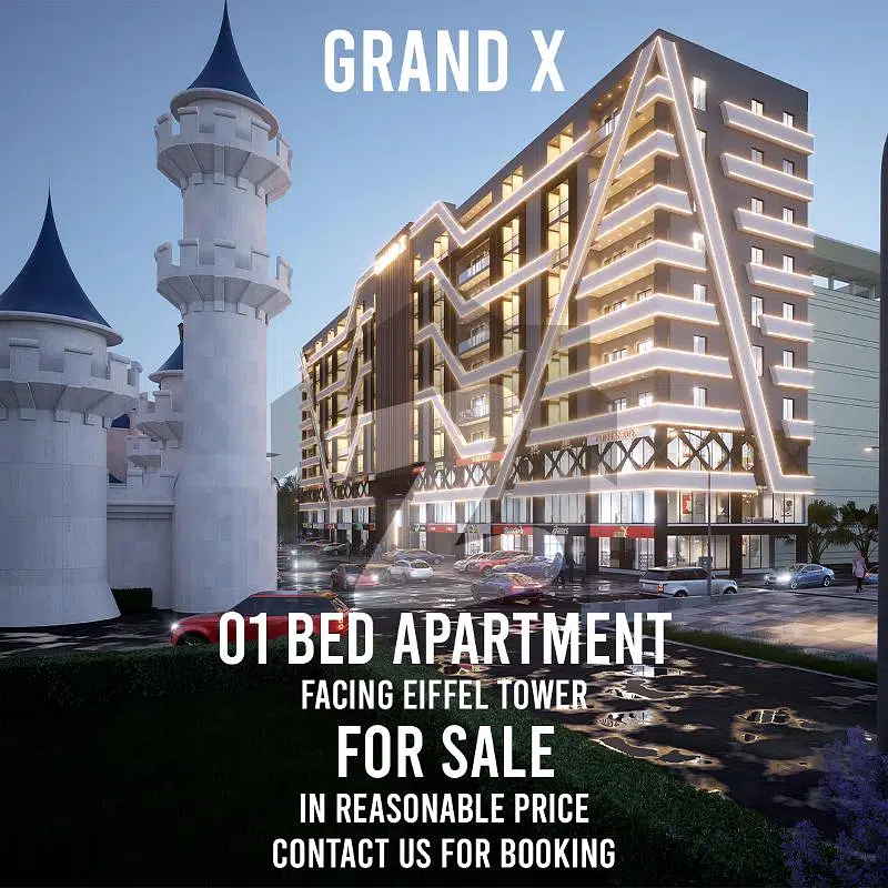 Luxury 1 Bed Apartment Facing Eiffel Tower & Theme Park On Easy Installments In Bahria'S Best Location