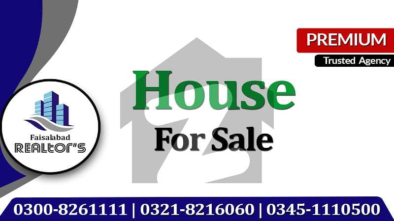 22 Marla House For Sale at Muslim Town 3, Sargodha Road Faisalabad