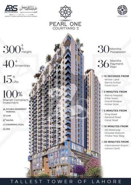 300 Sq Ft First Floor Outlet For Sale On Down Payment And 3 Year Instalment Plan In Pearl One Reidencies Bahria Town Lahore