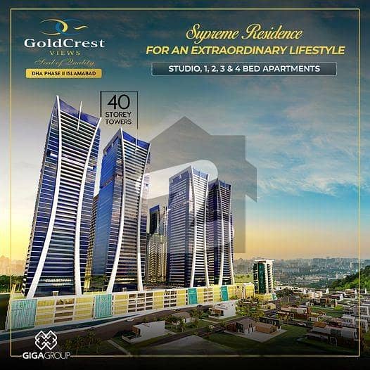 Three Bedroom Flat For Sale In Goldcrest Highlife 3 Near Giga Mall World Trade Center, Dha-2 Islamabad