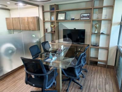 Luxury Fully Furnished Office For Rent 2 Chamber Executive Chamber Marketing Chamber Dining Area DHA Phase 6 Main Khy Rahat SKBZ College Ground Facing Attached 2 Bath 1 Kitchen