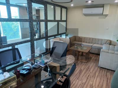 Luxury Fully Furnished Office For Rent 2 Chamber Executive Chamber Marketing Chamber Dining Area DHA Phase 6 Main Khy Rahat SKBZ College Ground Facing Attached 2 Bath 1 Kitchen