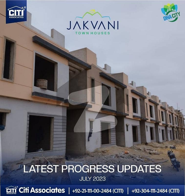 jakwani town house famous builders project ready to move house available at the prime location sector 14 b 225 sector at Dha city karachi m9 super high way