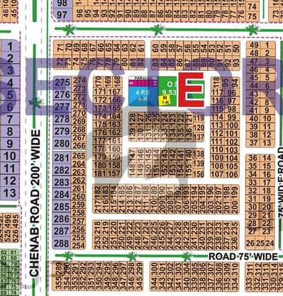 E Block 20 Marla Plot Available For Sale On Ground - Carpet Road - Near 75ft Road - Near 200ft Chenab Road - Ready For Possession