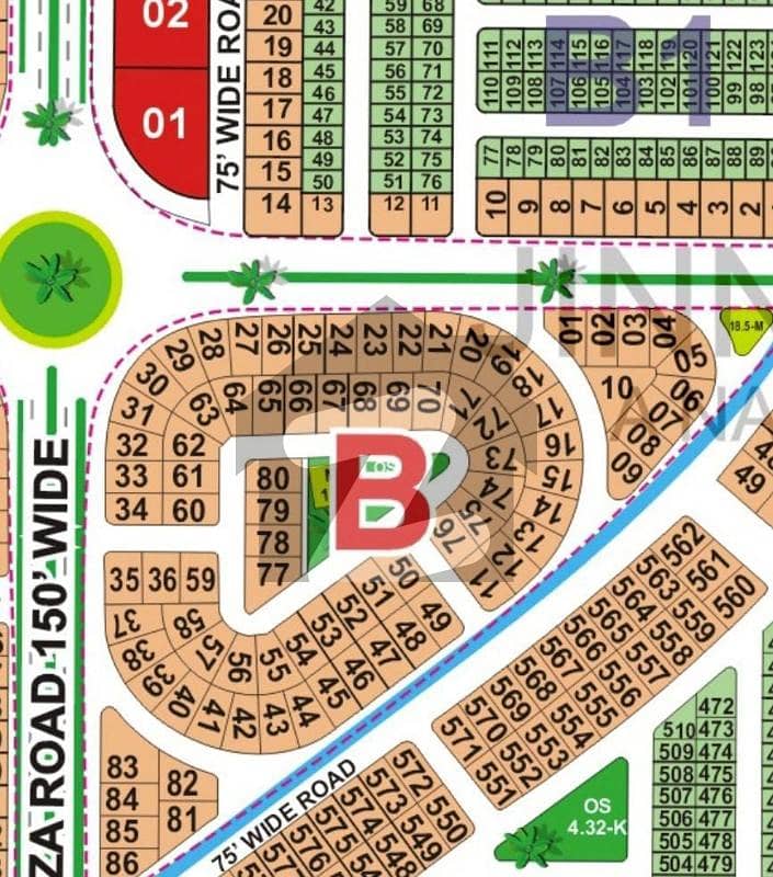 B Block 20Marla Plot Available For sale Ready for Possession