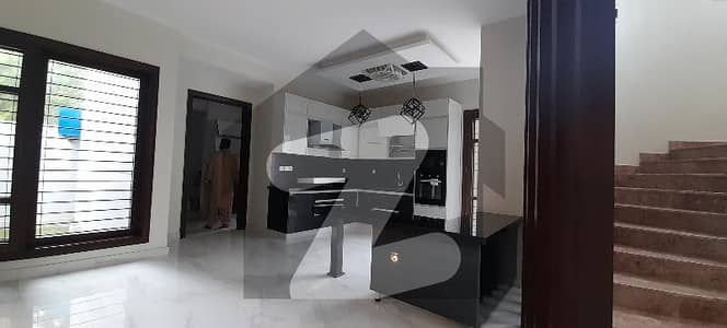 5 Bed Drawing Dining with Basement and huge lounge with Servant Quarter Brand New Portion For Rent In PECHS with huge car parking Read to move