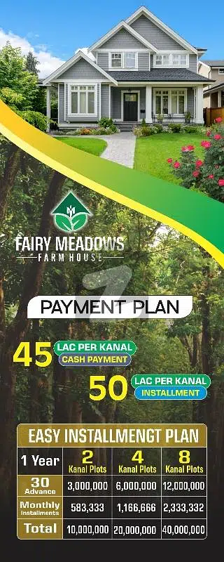 1 Kanal Farm House For Sale in Fairy Meadws Badian Road Lahore