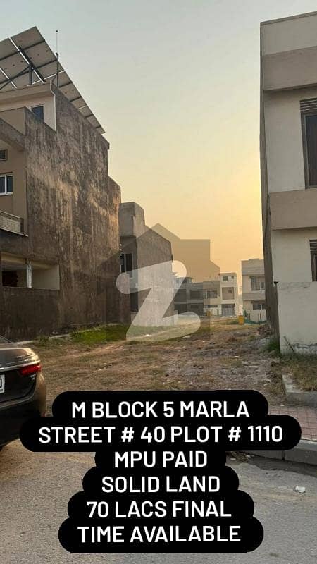5 Marla Plot For Sale Block M Phase 8 Bahria Town Rawalpindi