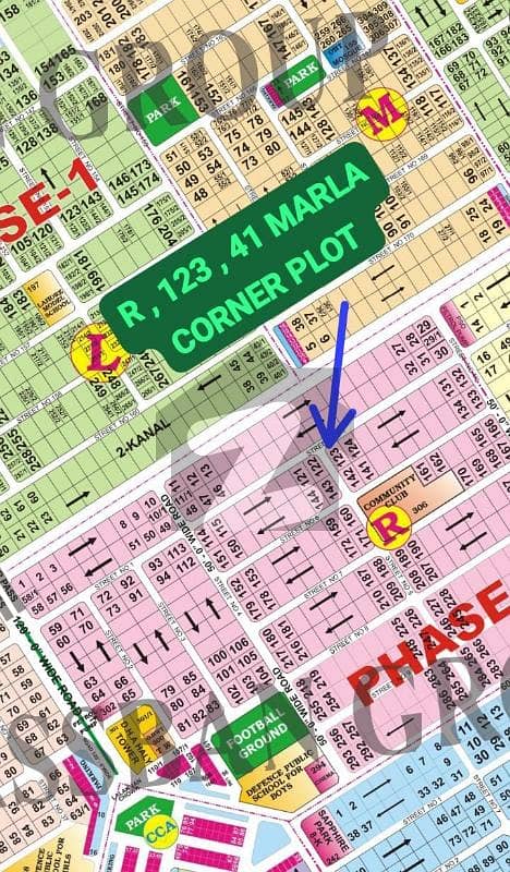 Facing Corner 2 Side Open And Cover Sial Estate Offers . R - 123 . Top 41 Marla Meeting Plot For Sale .