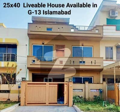 G-13 4 Marla (25 X 40) House For Sale 4 Bedroom 4 Bathroom 2 TV Lounge 2 Kitchen 1 Store Room 1 Car Parking Water Supply And Water Bore Gas Electricity available