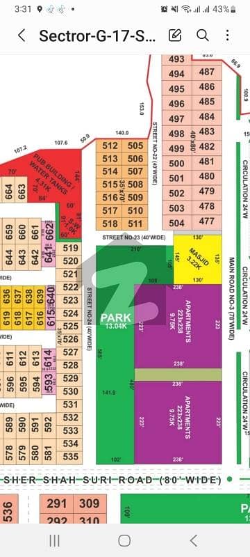 G-17/1 Plot Size 40 - 80 Street no. 22 For Sale