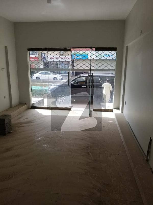 Ground Shop For Rent Big Front Both Side Road With Basement In Zamzama Commercial .