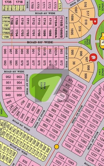 1 Kanal Park Facing Plot Available For Sale In Wapda Town Phase-2 Q-Block