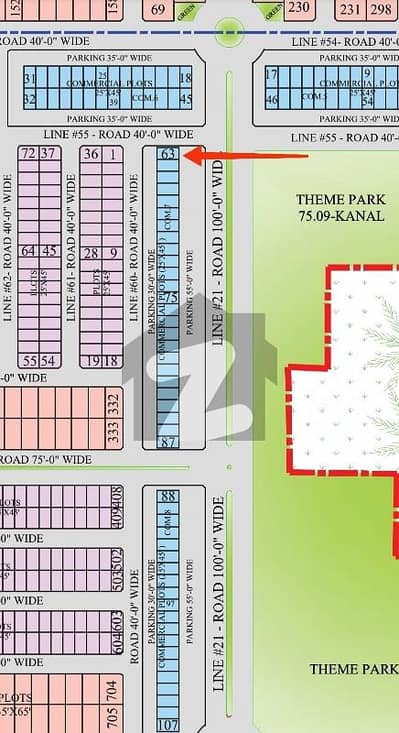 5 Marla Two Side Open Commercial Plot On Main Boulevard Available For Sale