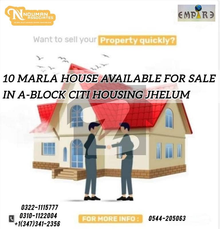 10 Marla House Available For Sale In A-Block At Citi Housing Jhelum