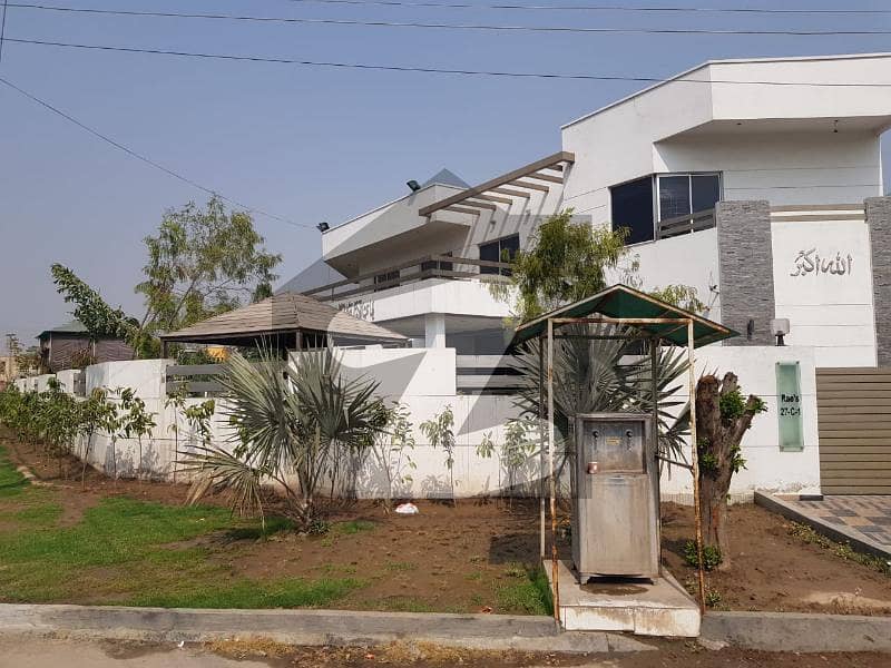 Owner Build Corner 53-Marla Modern Bungalow For Sale With Basement IN Valecia Town Lahore