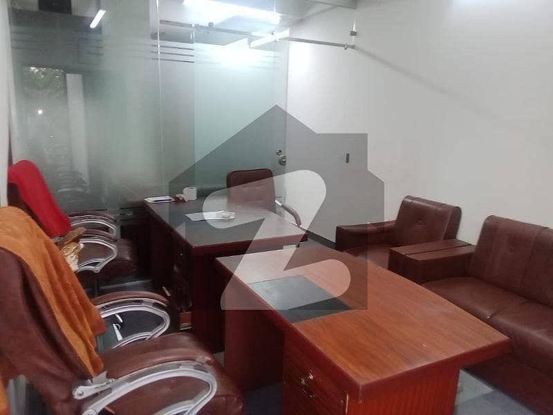 Fully furnished office for rent 1st floor prime location for more details call me only client