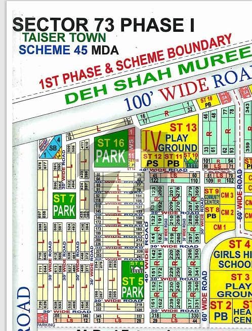 Corner Plot of 80 Sq Yds in Sector 73, 74 and 81, Taiser Town MDA Scheme 45