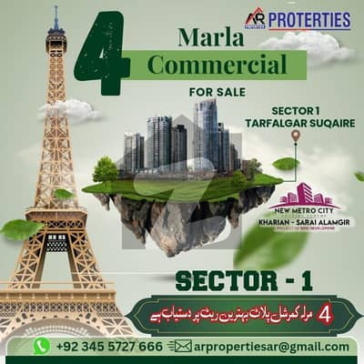 4 Marla Commercial Plot For Sale New Metro City Sarai Alamgir