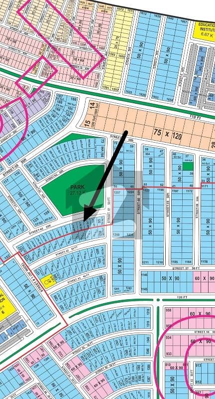 C1-Block park facing solid plot for sale with extra land