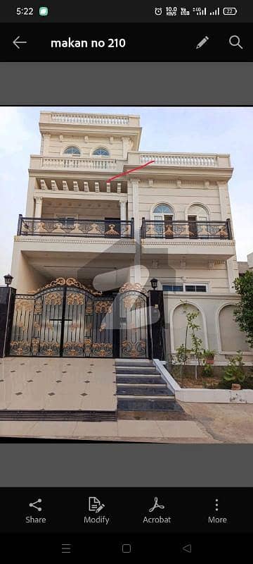 Brand New house VIP fully furnished 5 Marla double story Park facing 40 fit road for sale