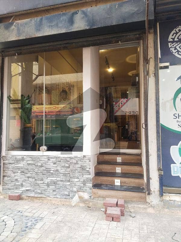 Shop Available For Rent DHA Phase 6 Bukhari Commercial ground with basement glass door install