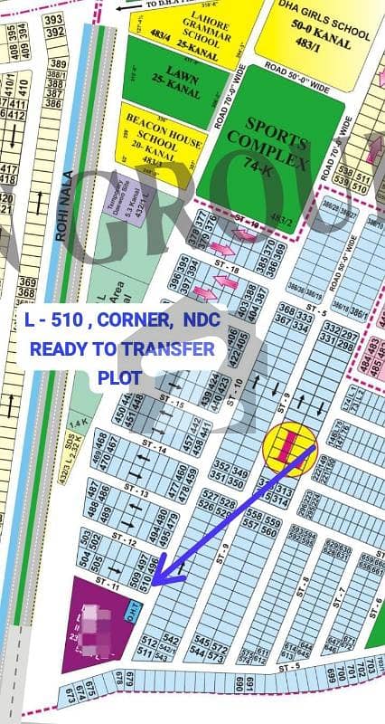 Facing Corner Sial Estate Offers . L - 510 . Ready To Transfer Plot For Sale . Ndc Apply . Price Is Final Almost . Original Demand 430 Lac Hay .