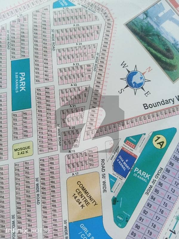 DHA Rahbar Sector-1 Block A corner plot available near park and masjid possession plot with All dues clear ideal location for residence