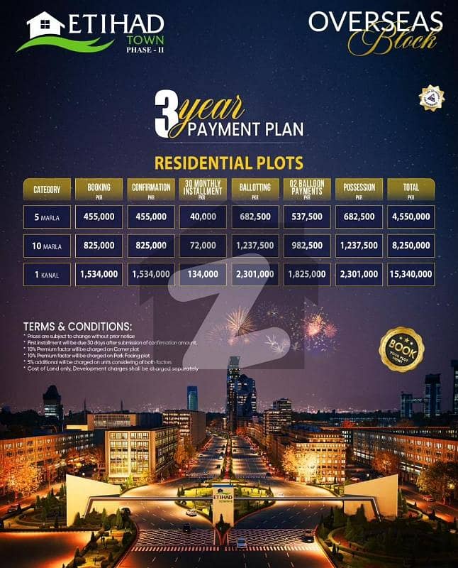 5 Marla Residential Plot Available For Sale With 3 Year affordable payment plan