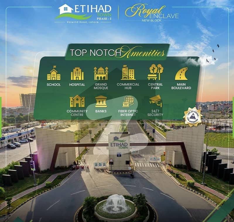 10 marla plot in Etihad Town Phase 1