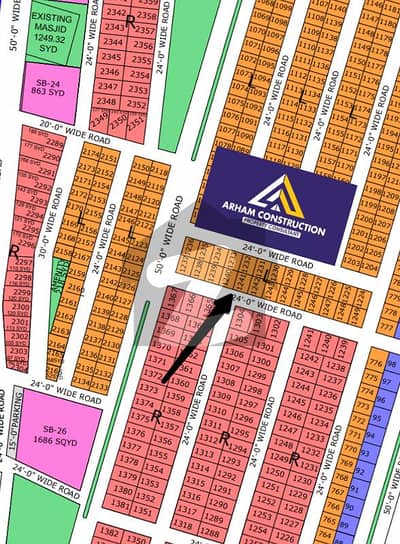 NORTH TOWN RESIDENCY PHASE 1 GOLD BLOCK 80sqyards plot