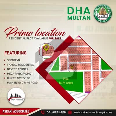DHA Multan Sector N Big Park Facing Plot