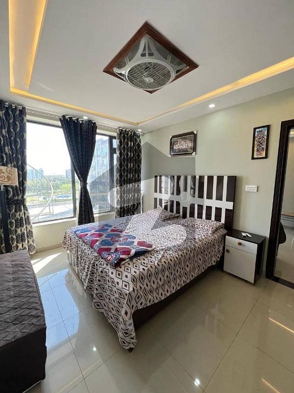Fully Furnished Flat available for rent in Secter C Bahria Town. Gass available ha