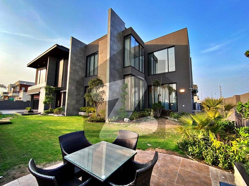 2 Kanal Brand New Ultra-Modern Design Most Beautiful Full Basement Fully Furnished Swimming Pool House 70"Ft Road For Sale At Prime Location Of Dha Lahore