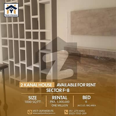 2 kanal beautiful house for rent in F-8