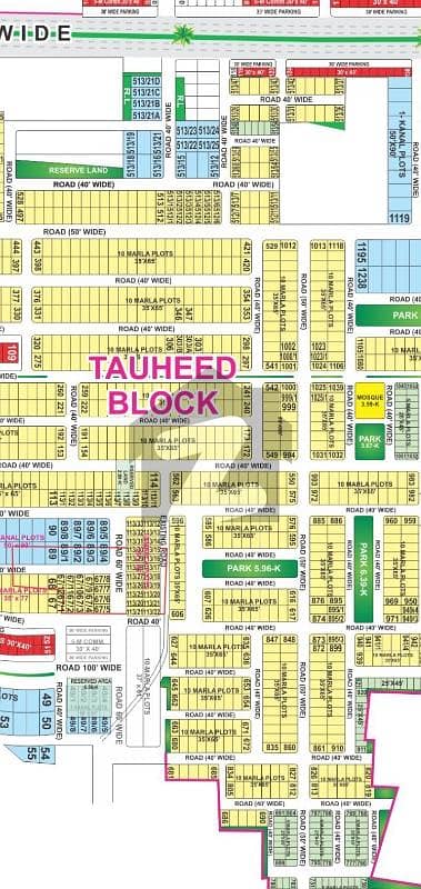 10 Marla Plot For Sale Hot location Tauheed Block Bahria Town Lahore
