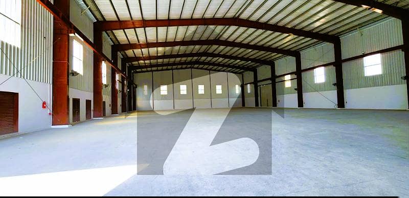 25,000 Sqft Covered 30ft height with open parking warehouse available for rent