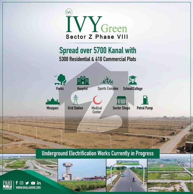 "Convenience at Its Best: Concierge Services Available for 10-Marla Plot (Plot No 634) in Prestigious DHA Phase 8 IVY Green"