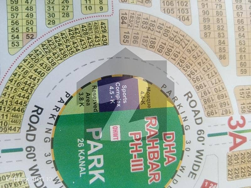 DHA Rahbar Sector-3 Block A one of the best plots here in this block on round about near park pole free lane possession area with All dues clear plot
